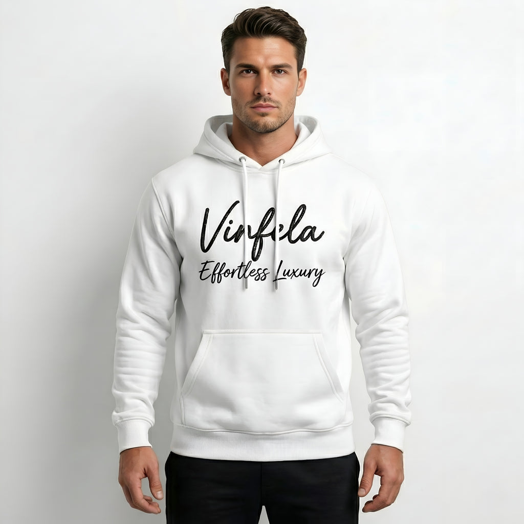VINFELA Signature Hoodie – "Effortless Luxury" White Pullover