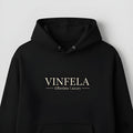 VINFELA Signature Hoodie – "Effortless Luxury" Edition (Classic Black)