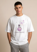 Dream Beyond Astronaut Oversized Unisex T-Shirt – Aesthetic Space Graphic Tee for Men & Women